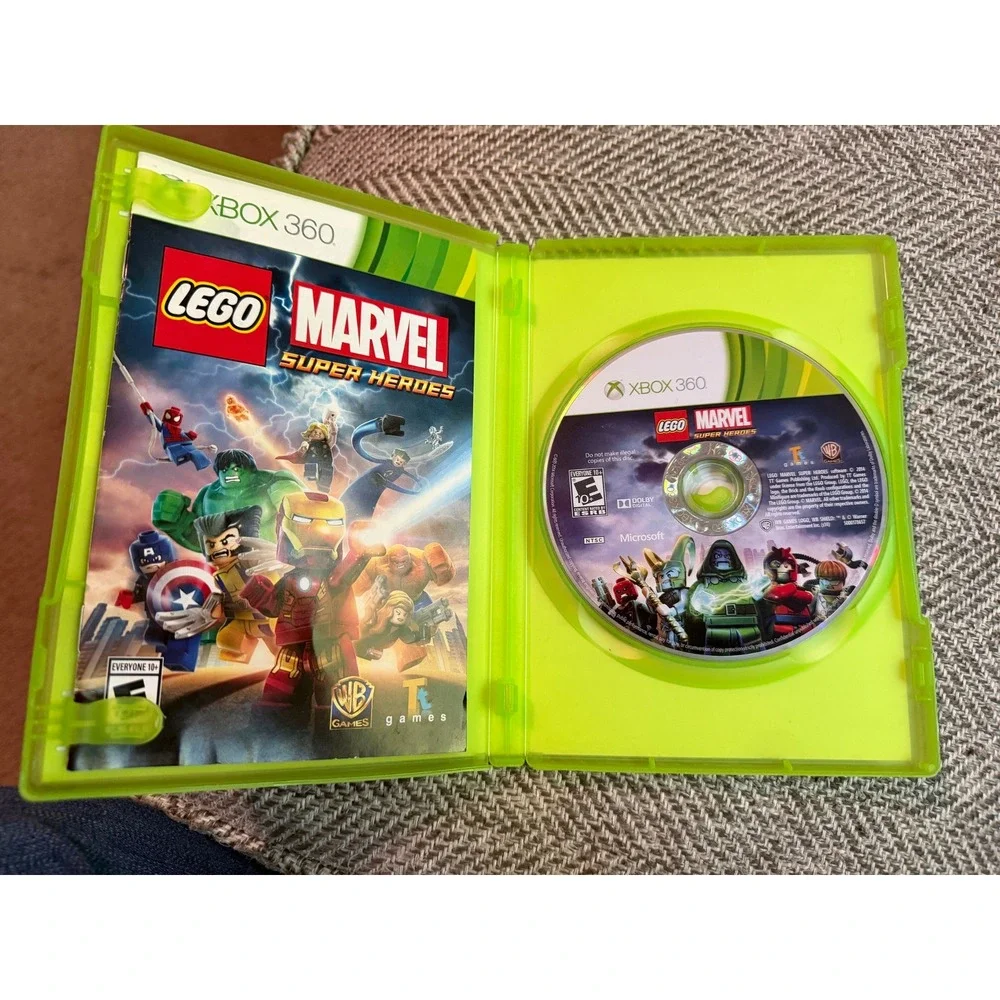 LEGO Marvel Super Heroes Xbox 360 Platinum Hits Best Seller Complete with Manual